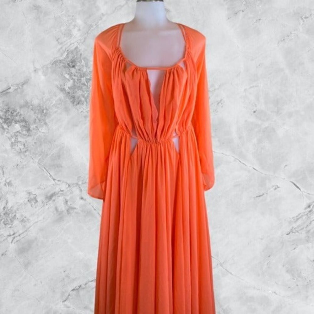 Michael Costello x REVOLVE Vallarta Gown - Orange - Picture 2 of 12